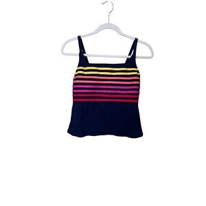 Lands EndNavy Tank ini Top Sz S (6-8)  Vacation Resort Tropical Coastal Cruise
